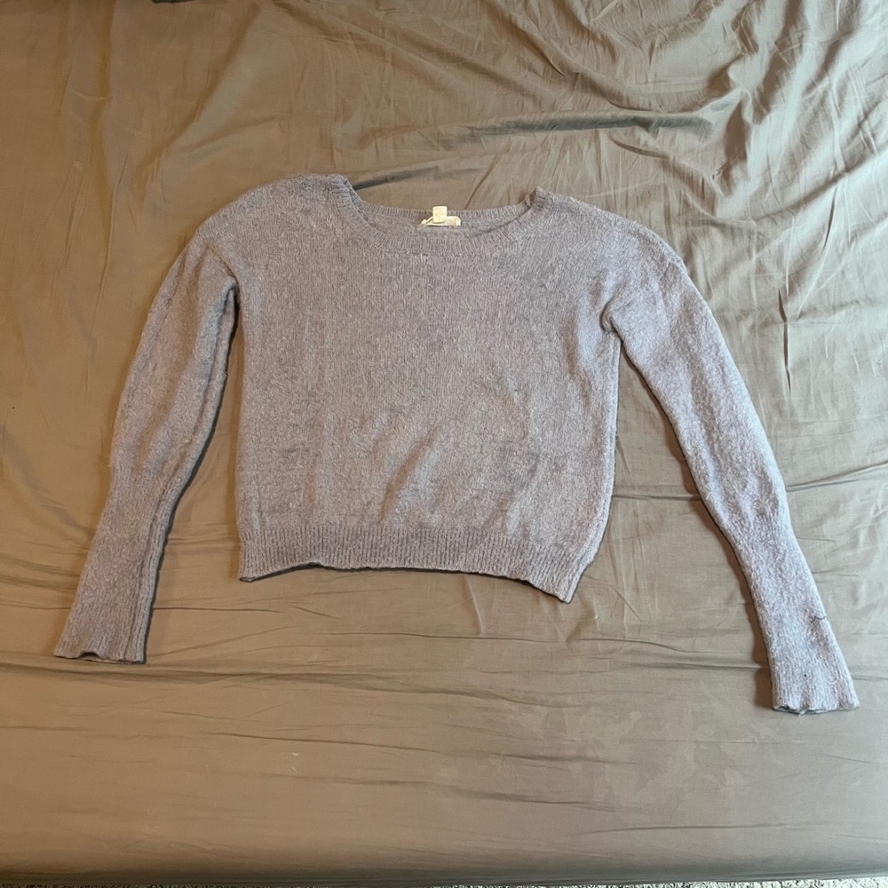 Soft purple sweater.